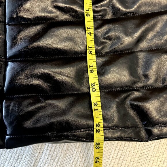 Women's Faux Leather Style Jacket NWOT Size M / S US Black Made in Italy - Picture 11 of 12